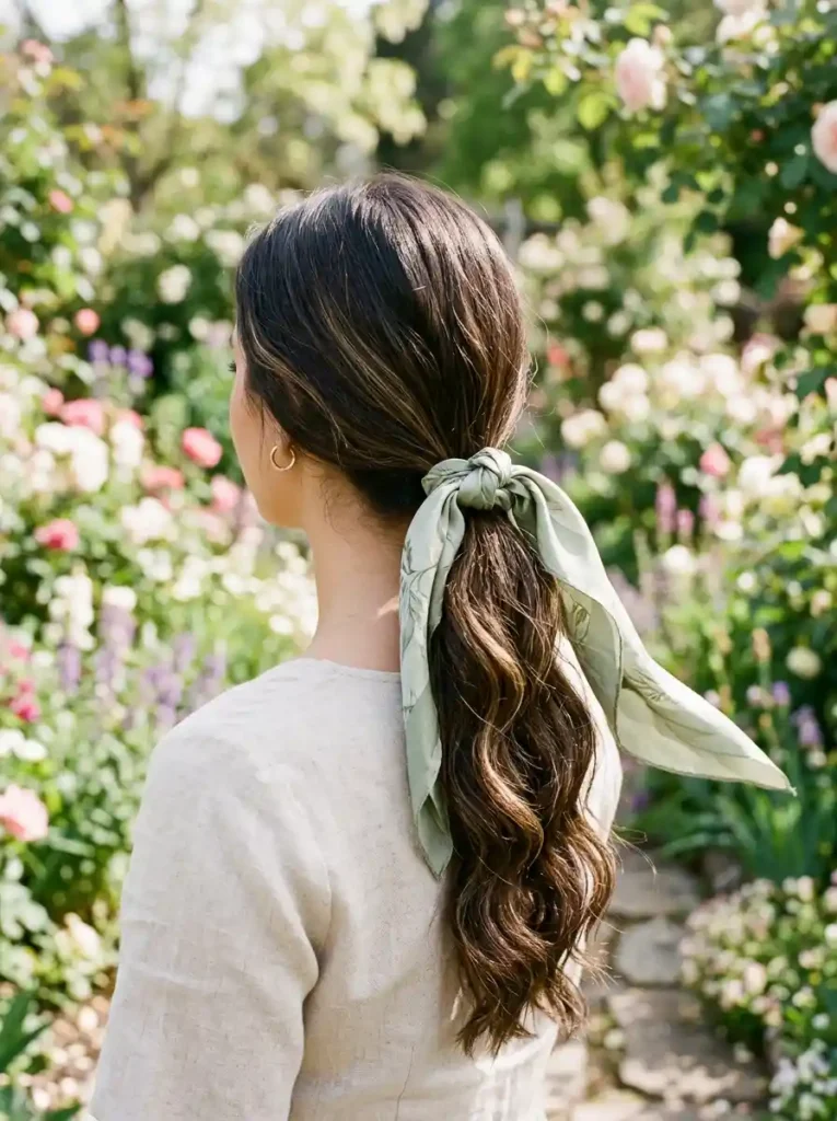 10. Scarf Ponytail