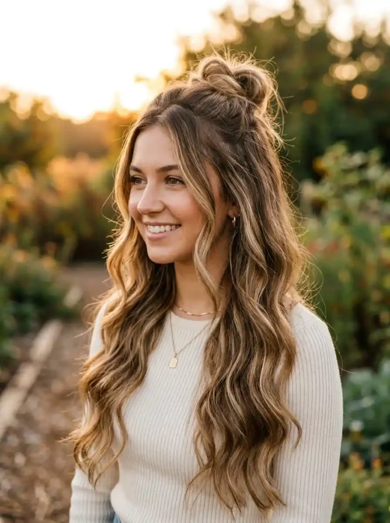 11. Half-Up Bun