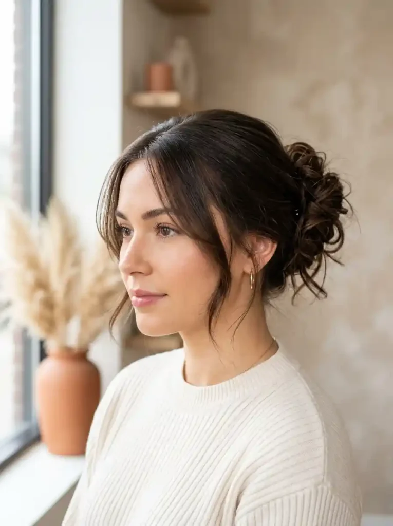 11. Sleek Crown Bun