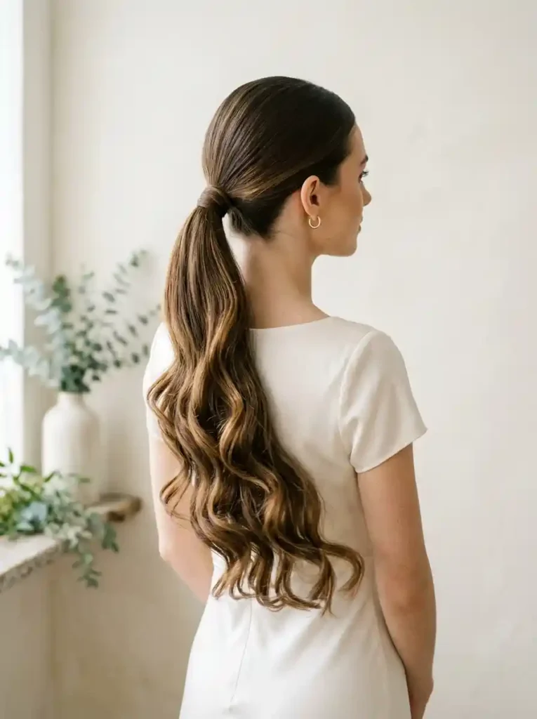 13. Curled Ends Ponytail