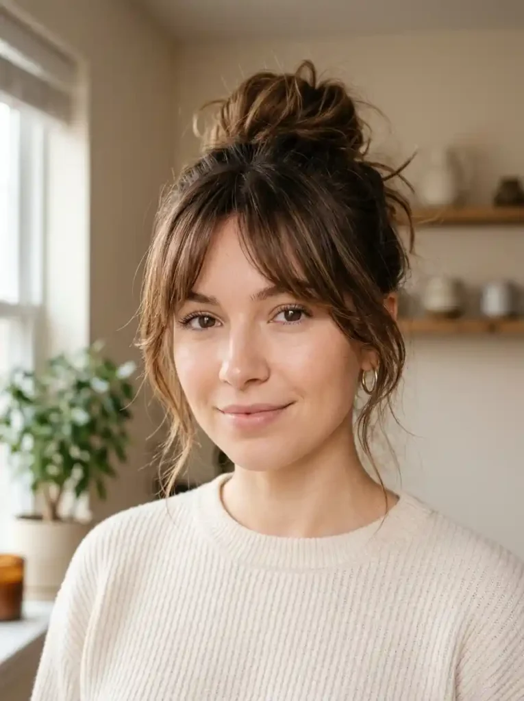 13. Wispy Fringe Bun