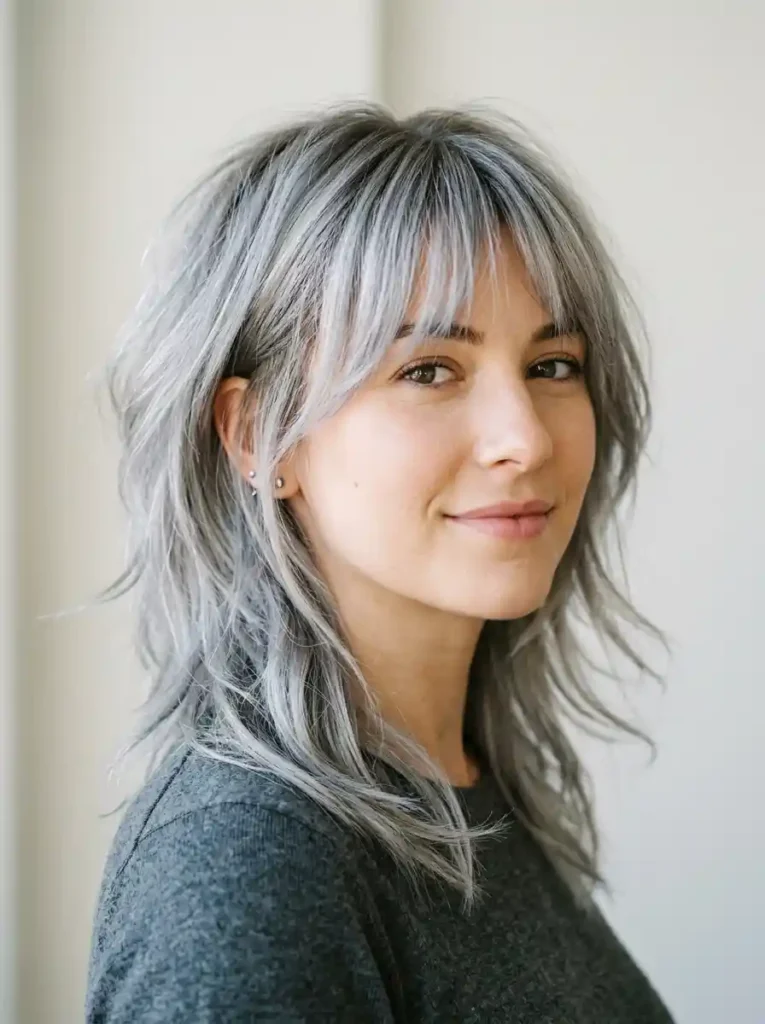 14. Silver Shaggy Fringe
