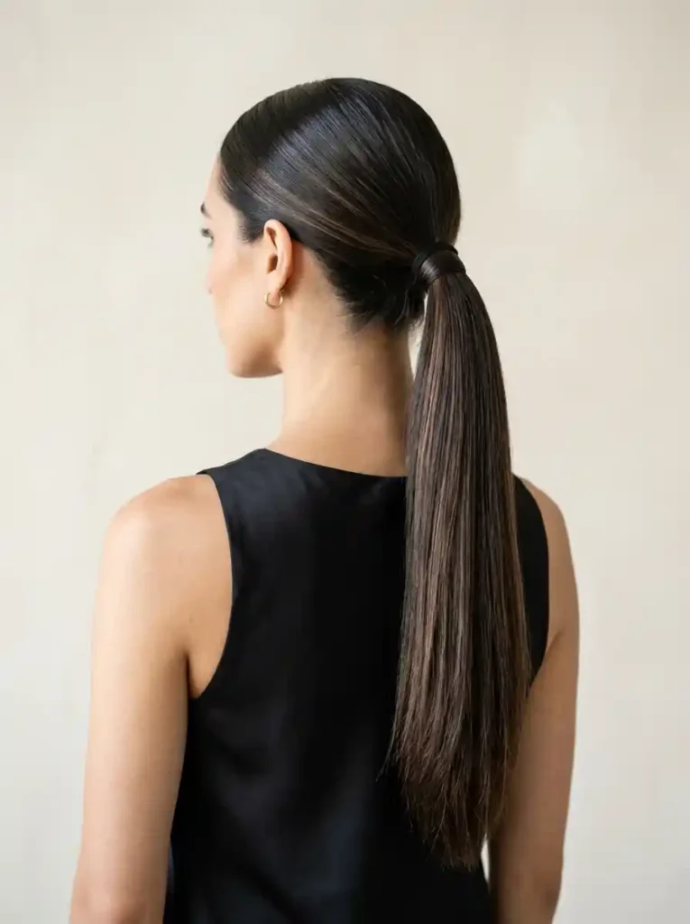 14. Sleek Mid Ponytail