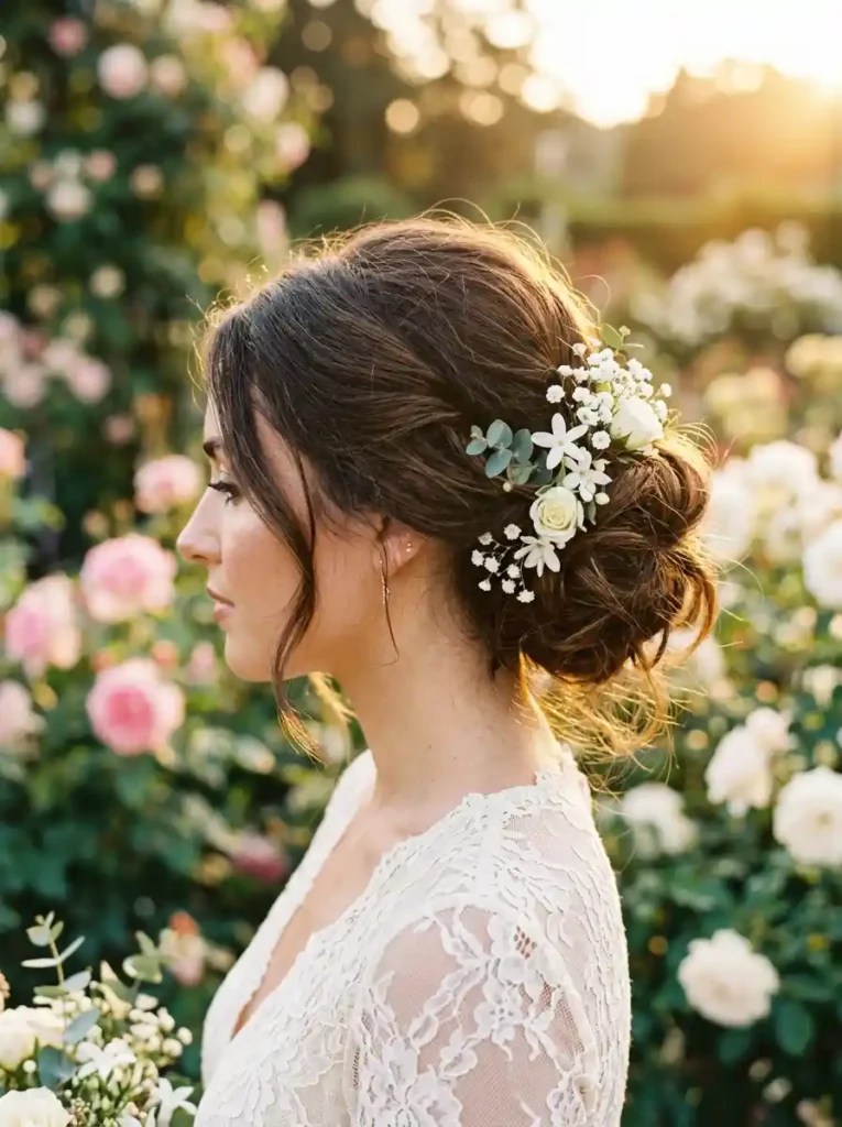 15. Floral Accent Bun