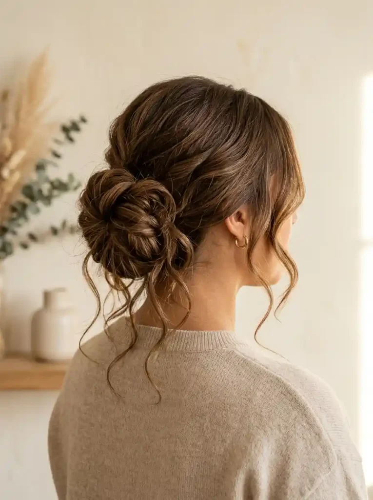 16. Knotted Messy Bun