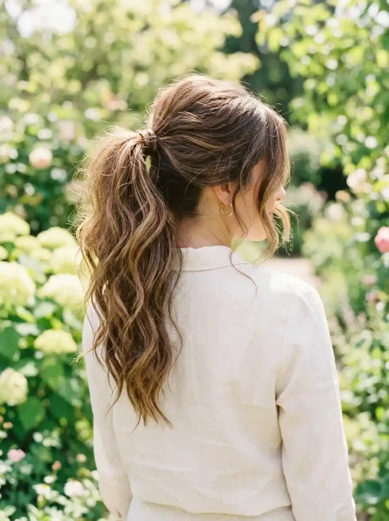 17. Messy Textured Ponytail