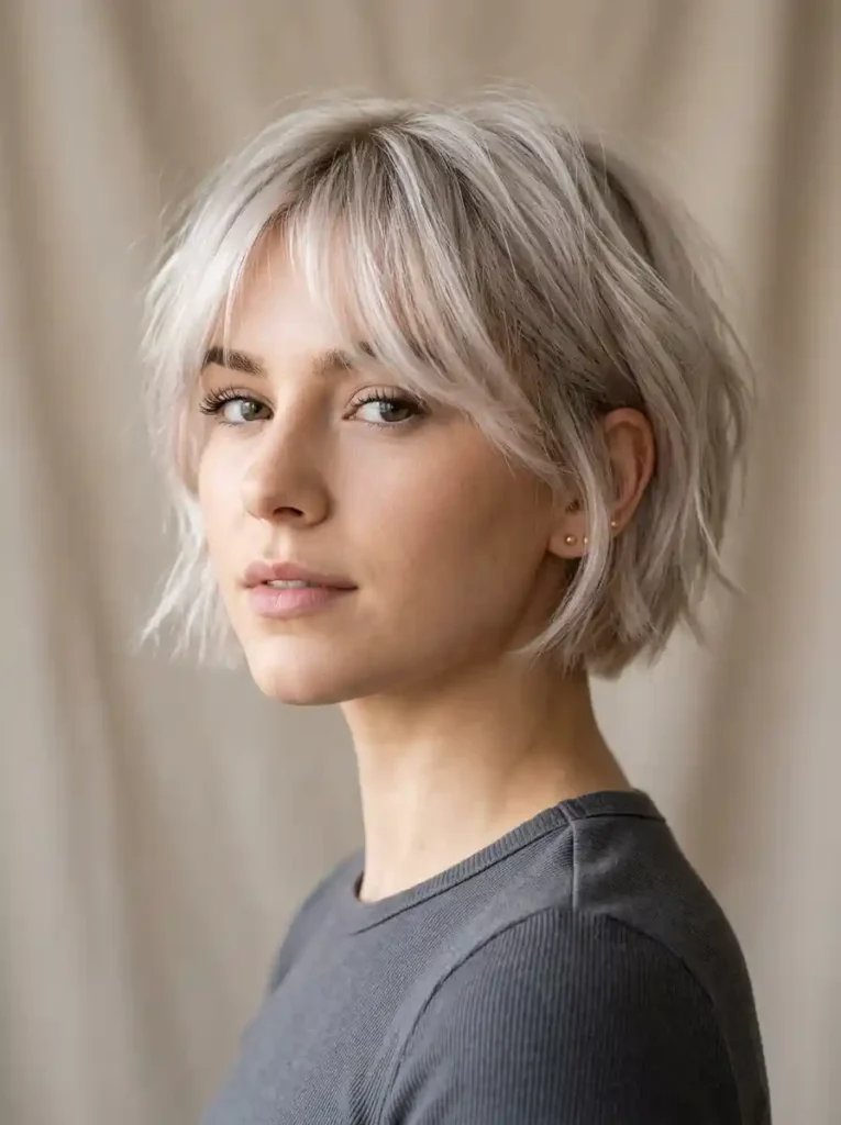 19. Frosted Bixie Bangs