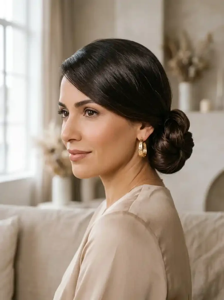 19. Sleek Side Knot