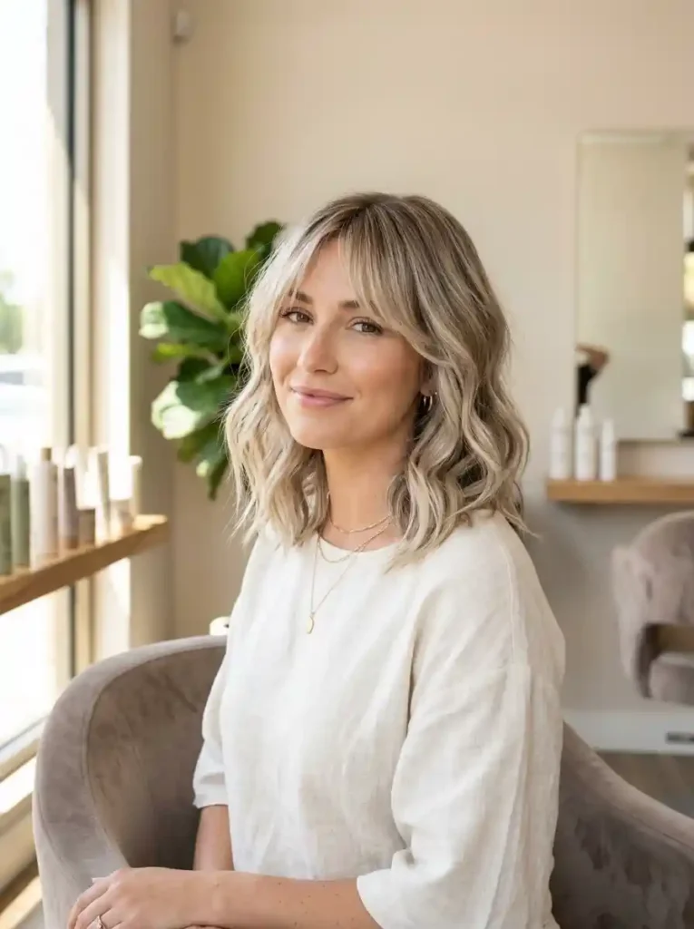 2. Frosted Wavy Lob