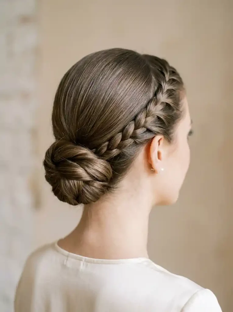 22. Braided Twist Bun