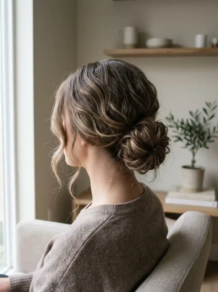 3. Low Messy Bun