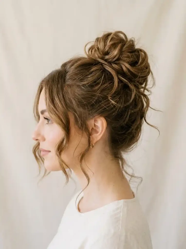 4. Textured Messy Bun