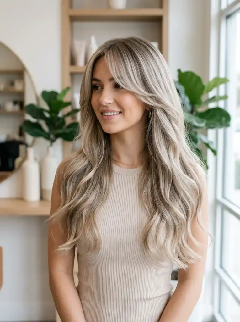 6. Smoky Balayage Bangs