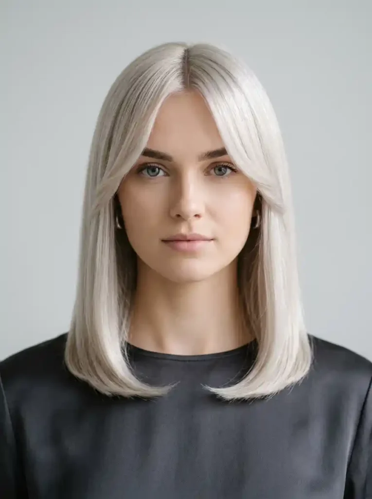 8. Platinum Sleek Bob
