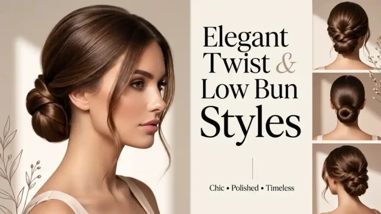Elegant Twist & Sleek Low Bun Hairstyles