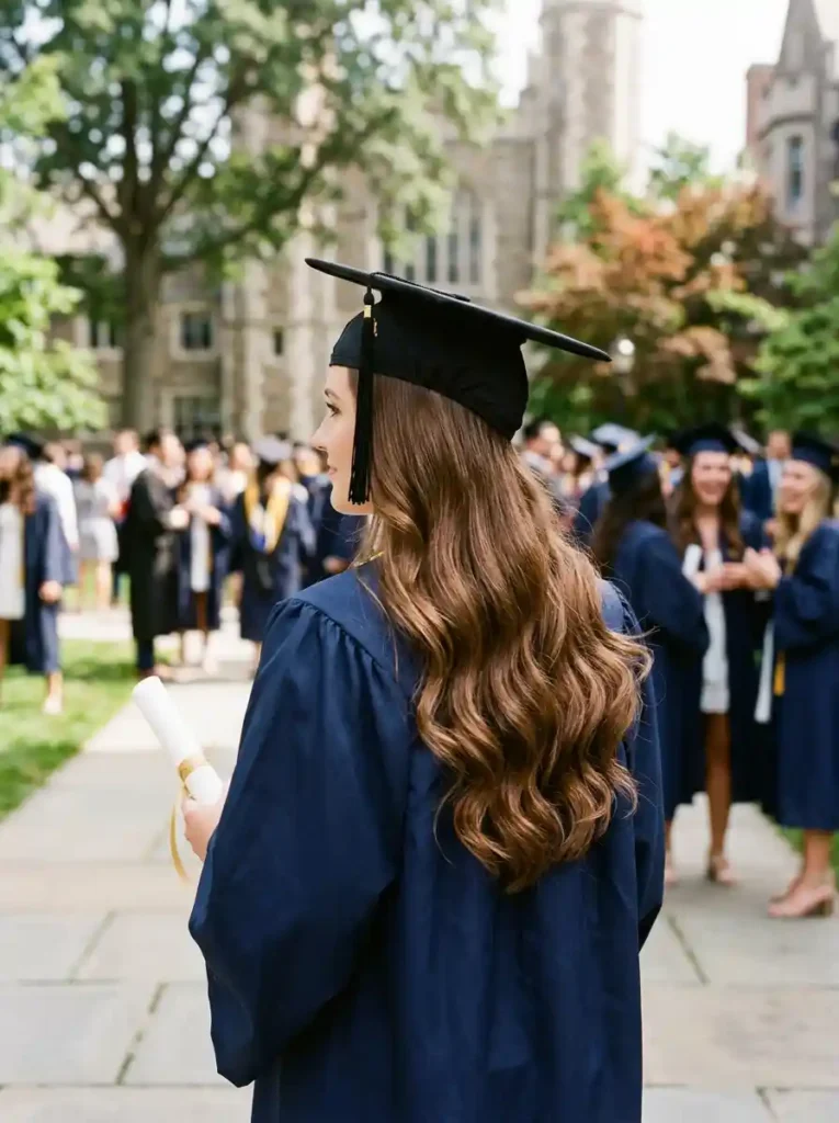 1. Soft Curled Waves Best Graduation Hairstyles