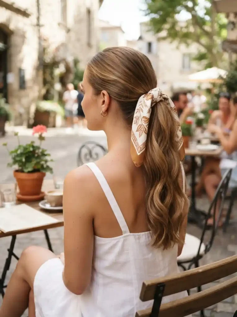 11. Scarf Ponytail