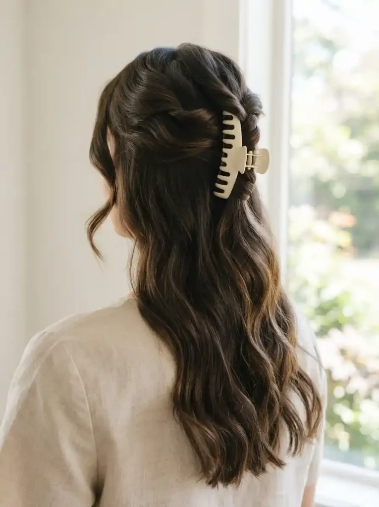 12. Half-Up Claw Clip Twist