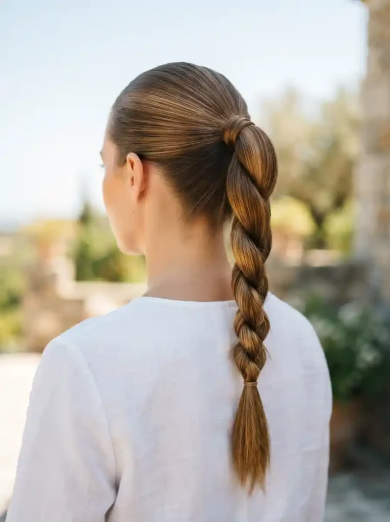 15. Rope Braid Ponytail