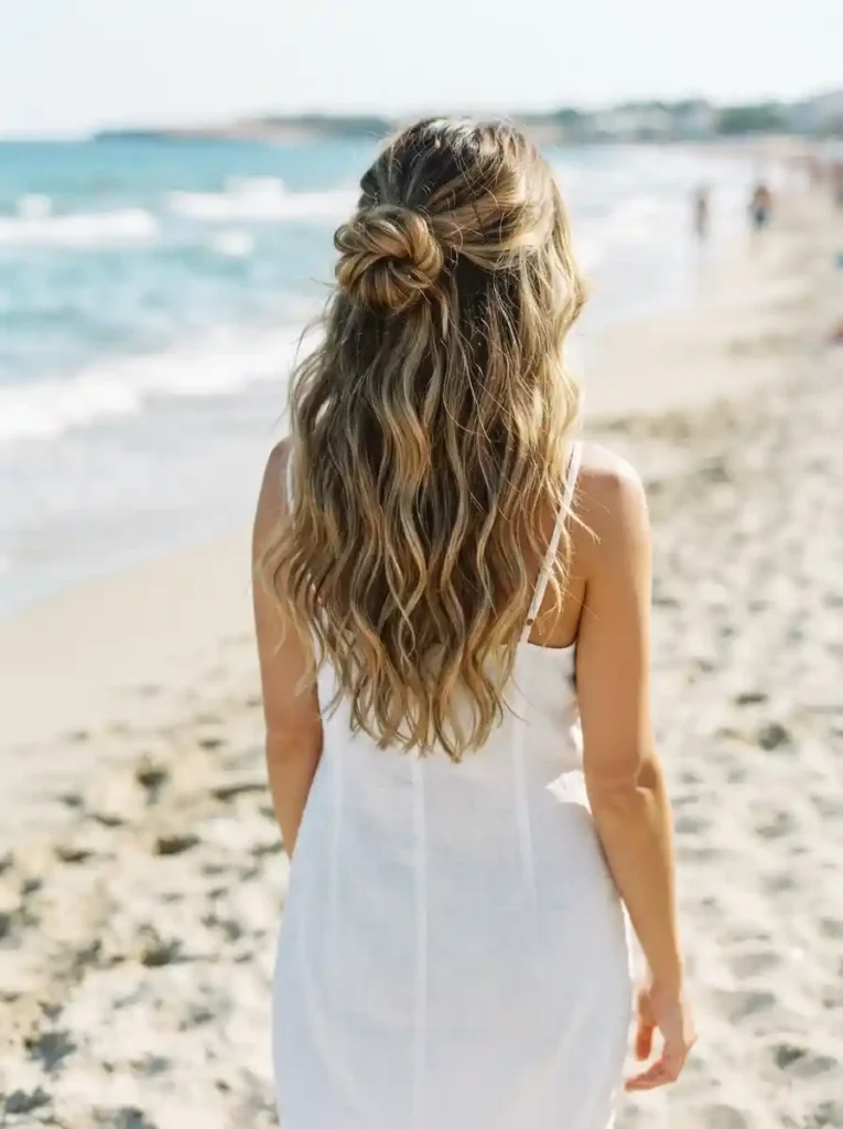 16. Beachy Half-Up