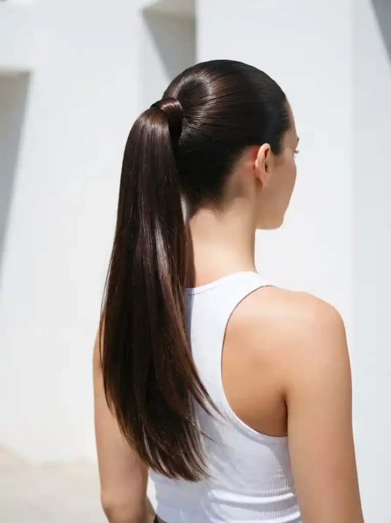 2. High Sleek Ponytail