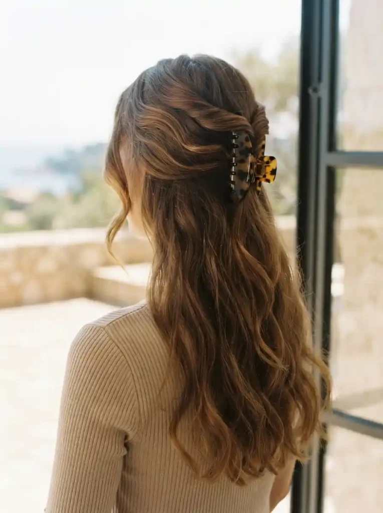 3. Half-Up Claw Clip