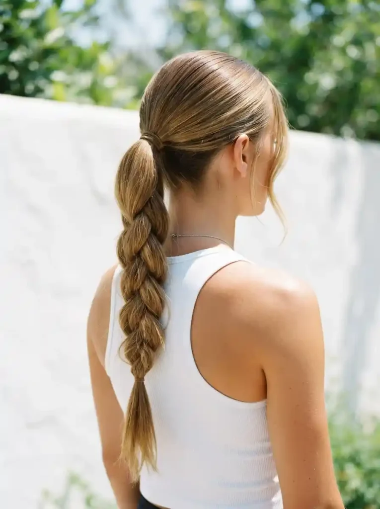 4. Braided Ponytail