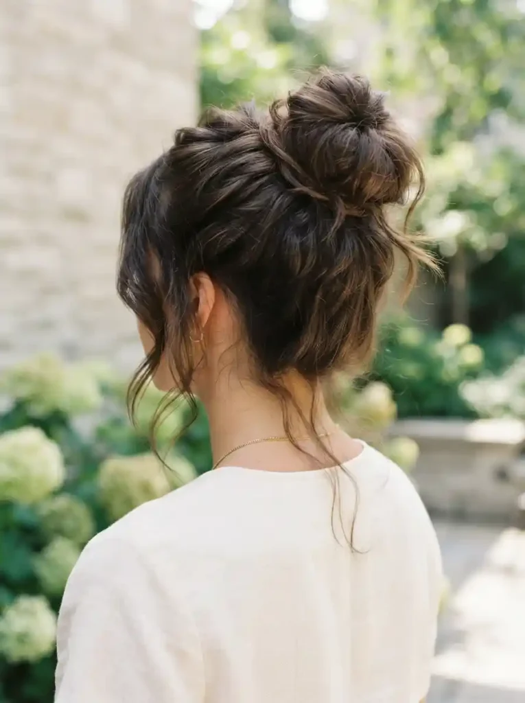 5. Messy High Bun
