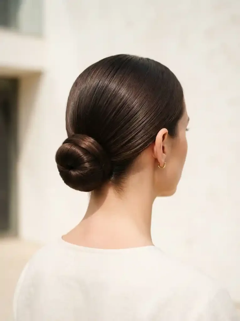 7. Low Sleek Bun