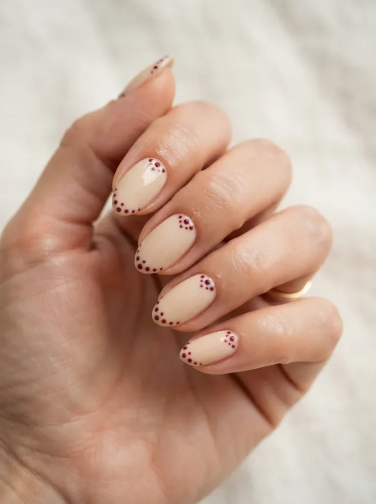 10. Burgundy Micro Dots