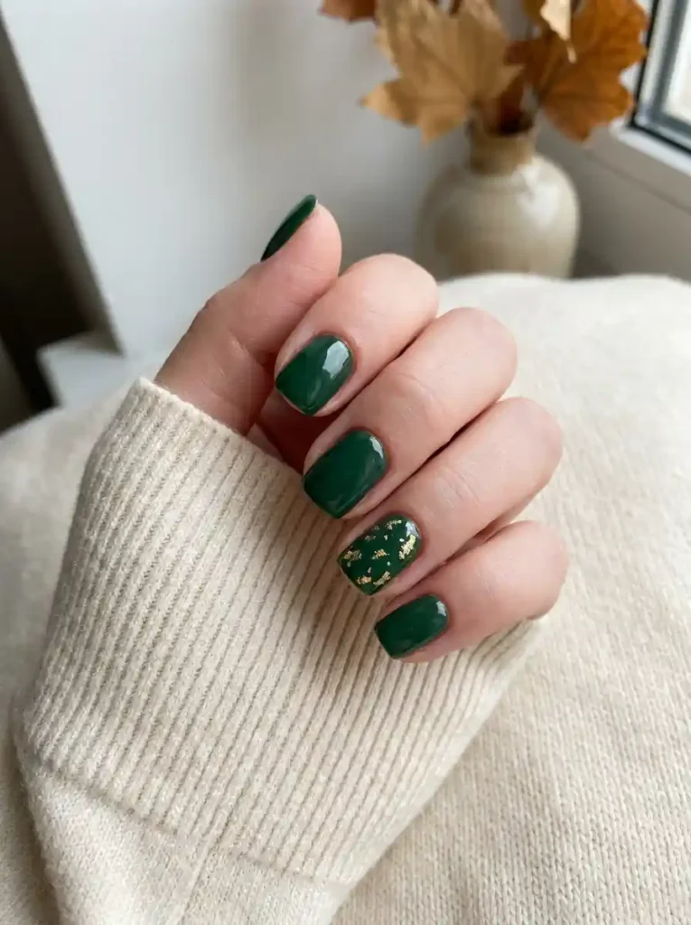 15. Forest Green Gold Foil