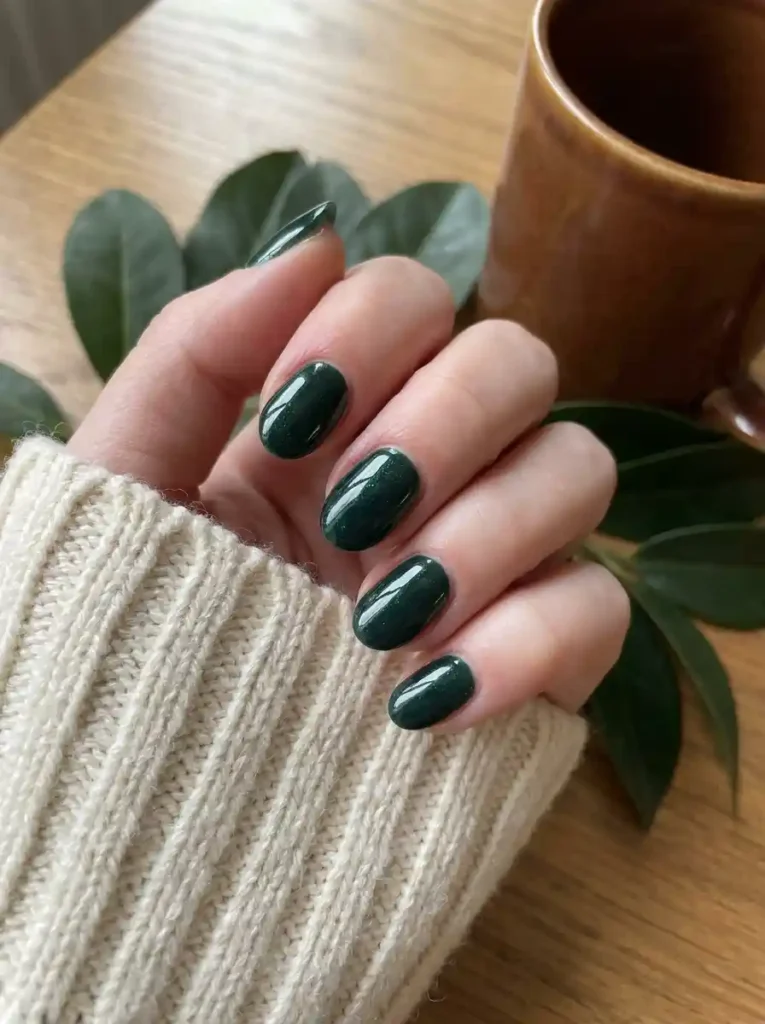 20. Forest Green Nails