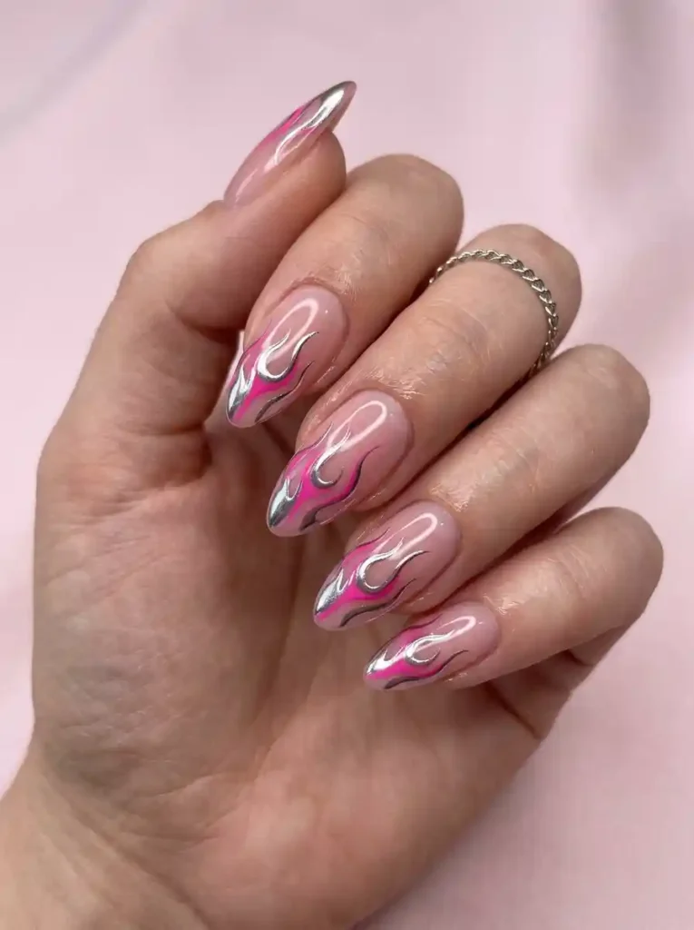 21. Pink Chrome Flames