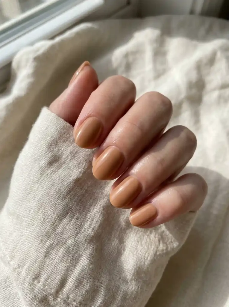 5. Caramel Nude Gel Nails