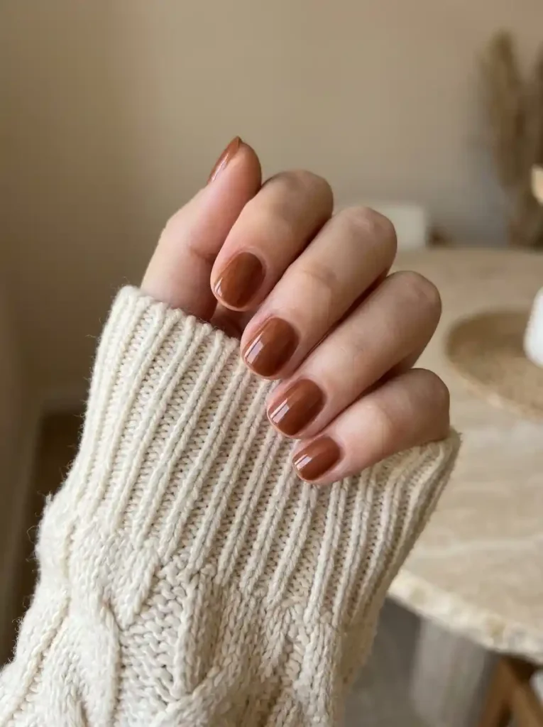 7. Cinnamon Brown Nails