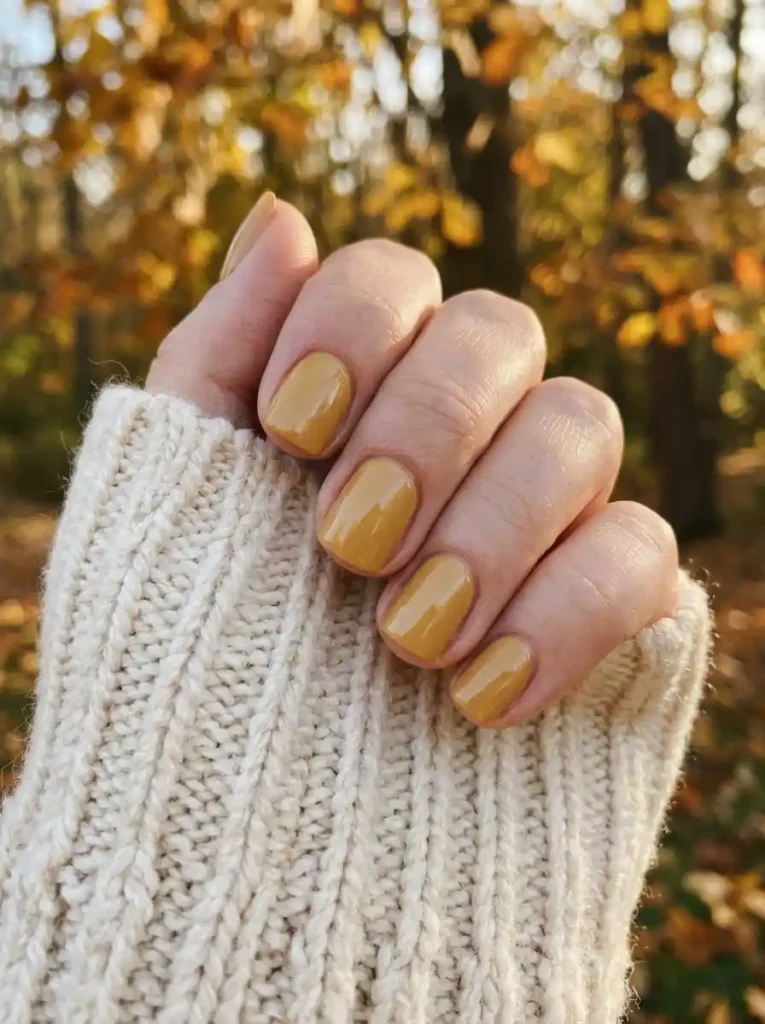 7. Mustard Yellow Nails