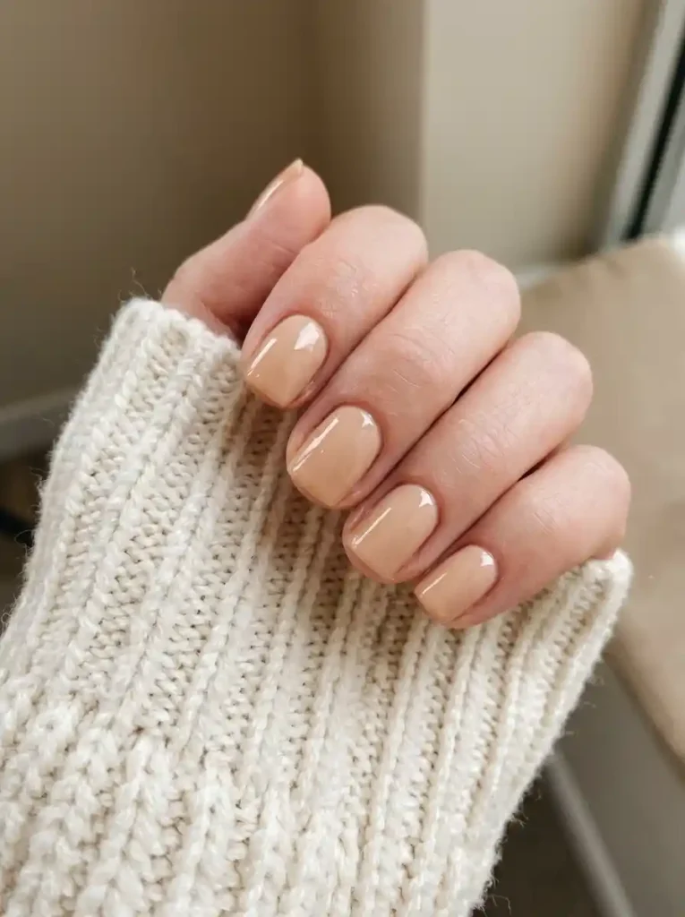 8. Creamy Nude Nails