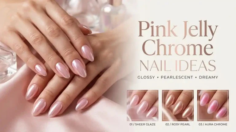 Pink Jelly Chrome Nail Ideas